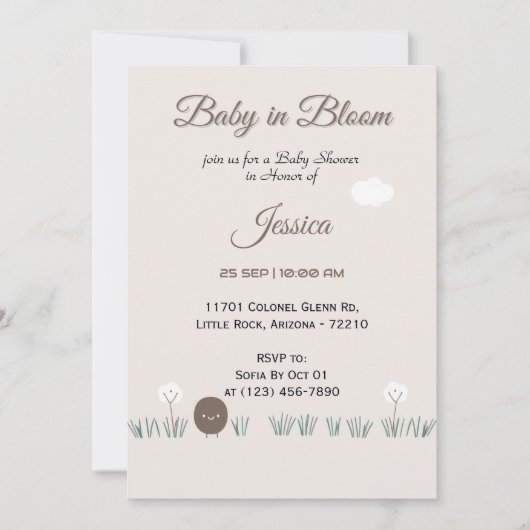 Bonne Carte de Baby shower de petite semence (Devant)