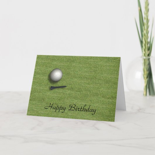 Bonne carte de bal de golf d'anniversaire (Devant)