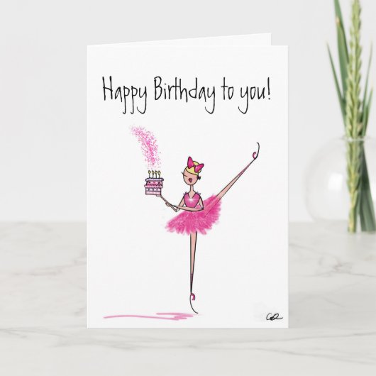 Bonne carte de ballet d'anniversaire ! (Devant)