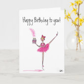 Bonne carte de ballet d'anniversaire ! (Fleur jaune)