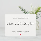 Bonne carte de bestie d'anniversaire (Debout devant)