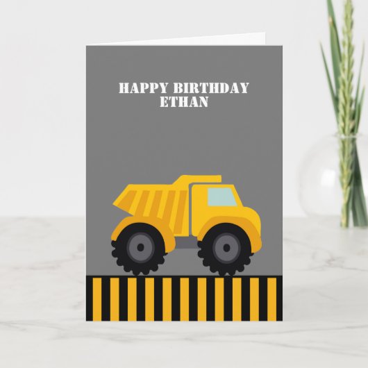 Bonne carte de Camion de Camion d'anniversaire (Devant)