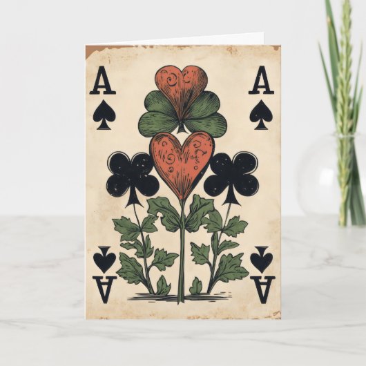 Bonne carte de chance Ace (Devant)