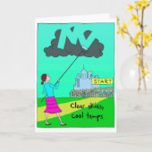 Bonne carte de chance pour Marathon Runner - Good  (Fleur jaune)