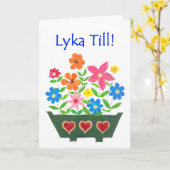 Bonne carte de chance, Salutation suédoise - Flowe (Fleur jaune)