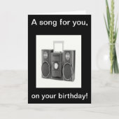 Bonne carte de chanson d'anniversaire (Devant)