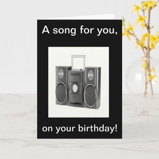 Bonne carte de chanson d'anniversaire (Fleur jaune)