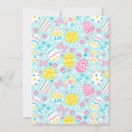 Bonne carte de chasse aux oeufs de Pâques (Dos)