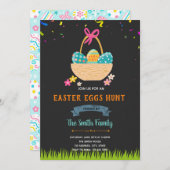 Bonne carte de chasse aux oeufs de Pâques (Devant / Derrière)