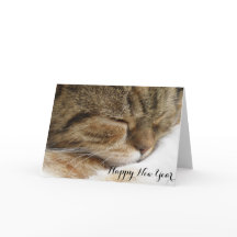 Bonne carte de chat du Nouvel An