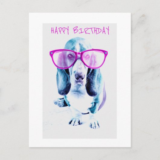 Bonne carte de chien Cool d'anniversaire (Devant)