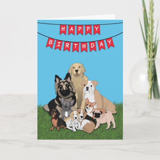 Bonne carte de chien d'anniversaire (Devant)