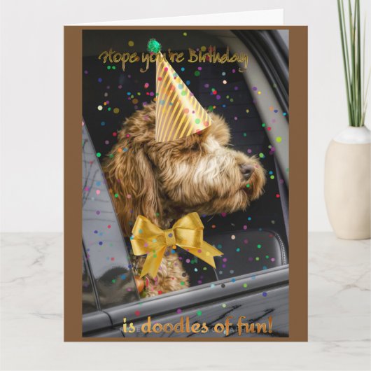 Bonne carte de chien doodday Birthday (Devant)