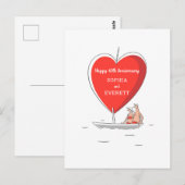 Bonne carte de coeur du 40e anniversaire du Mariag (Devant / Derrière)