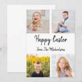 Bonne carte de collage de photos de Pâques (Devant / Derrière)