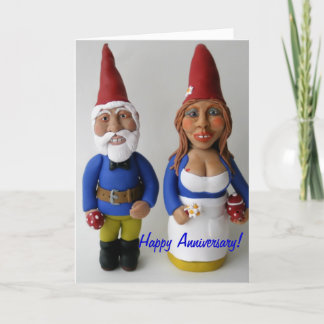 Bonne carte de couple Gnome Anniversaire