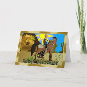 Bonne carte de cowboy anniversaire