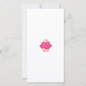 Bonne carte de Cupcake rose anniversaire (Dos)