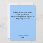 Bonne carte de danse du ventre d'anniversaire (Dos)