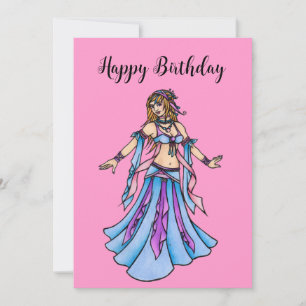 Bonne carte de danse du ventre d'anniversaire