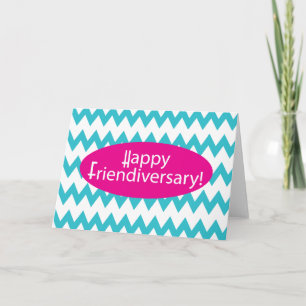 Bonne carte de design Chevron Friendiversaire