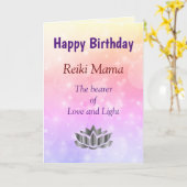 Bonne carte de design pour Reiki Mama anniversaire (Fleur jaune)