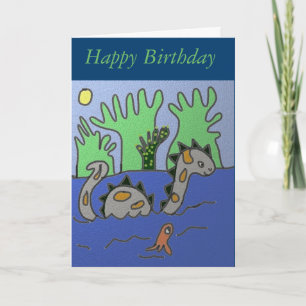 Bonne carte de dinosaure d'anniversaire