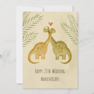 Bonne carte de dinosaures du 25e anniversaire du M