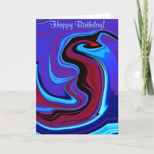 Bonne carte de dragon rouge Abstrait anniversaire