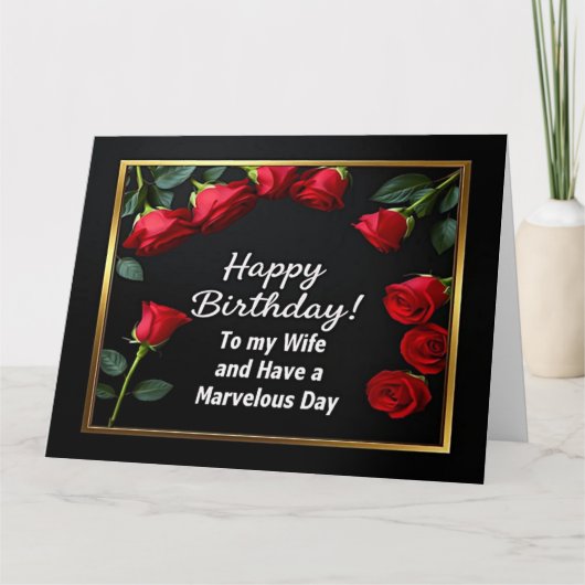 Bonne carte de femme Red Rose Anniversaire (Devant)