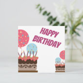 Bonne carte de fête d'anniversaire (Debout devant)