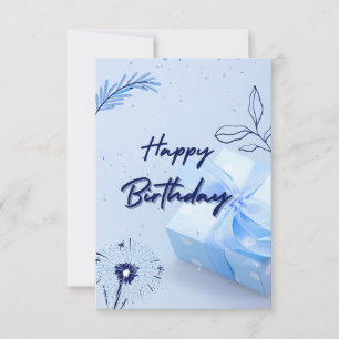Bonne carte de fête d'anniversaire - Elégant cadea
