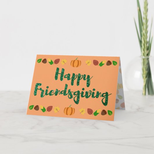 Bonne Carte de Fête de Thanksgiving Friendsgiving (Devant)