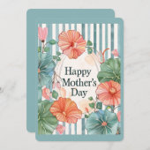 Bonne carte de fête des mères (Devant / Derrière)