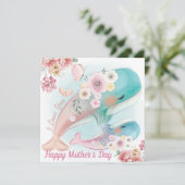 Bonne carte de fête des mères (Debout devant)