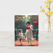 Bonne carte de fête des mères (Fleur jaune)