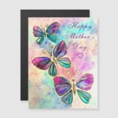 Bonne carte de fête des mères avec papillons (Devant / Derrière)