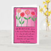 Bonne carte de fête des mères de ma part ! (Fleur jaune)