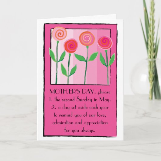 Bonne carte de fête des mères de tous ! (Devant)