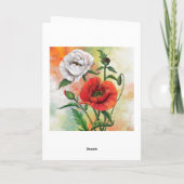 Bonne carte de fête des mères Fleurs de pavot blan (Dos)