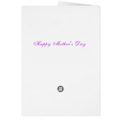 Bonne carte de fête des mères Rose violet (Dos)