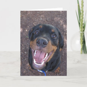 Bonne carte de Fête des pères de chiot Rottweiler
