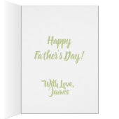 Bonne carte de Fête des pères Rouge Roses Floral (Intérieur (Droit))