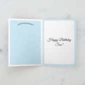 Bonne carte de fils anniversaire (Intérieur)