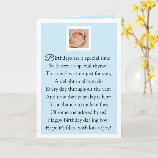 Bonne carte de fils anniversaire (Fleur jaune)