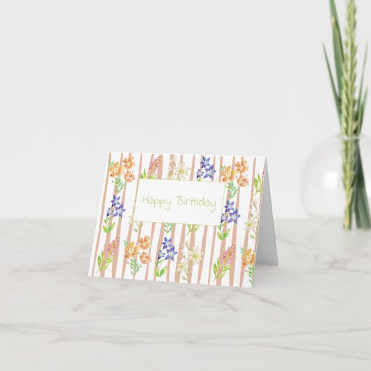 Bonne carte de fleur d'anniversaire (Devant)