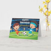 Bonne carte de football pour petits enfants d'anni (Fleur jaune)