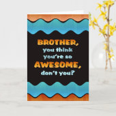 Bonne carte de frère anniversaire / Awesome frère (Fleur jaune)