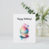 Bonne carte de gâteau d'anniversaire (Debout devant)