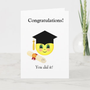 Bonne carte de graduation face